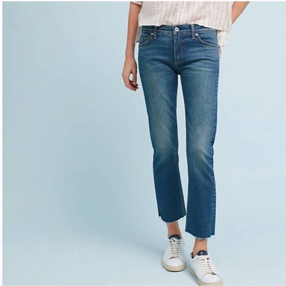 Anthropologie Pilcro Slim Straight Raw Hem Jeans Size 26